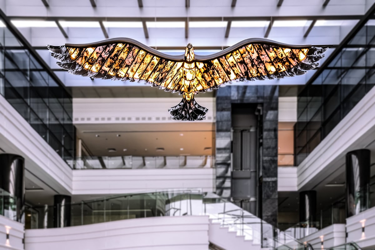 Studio Celiberti the eagle sculptural piece, view 01